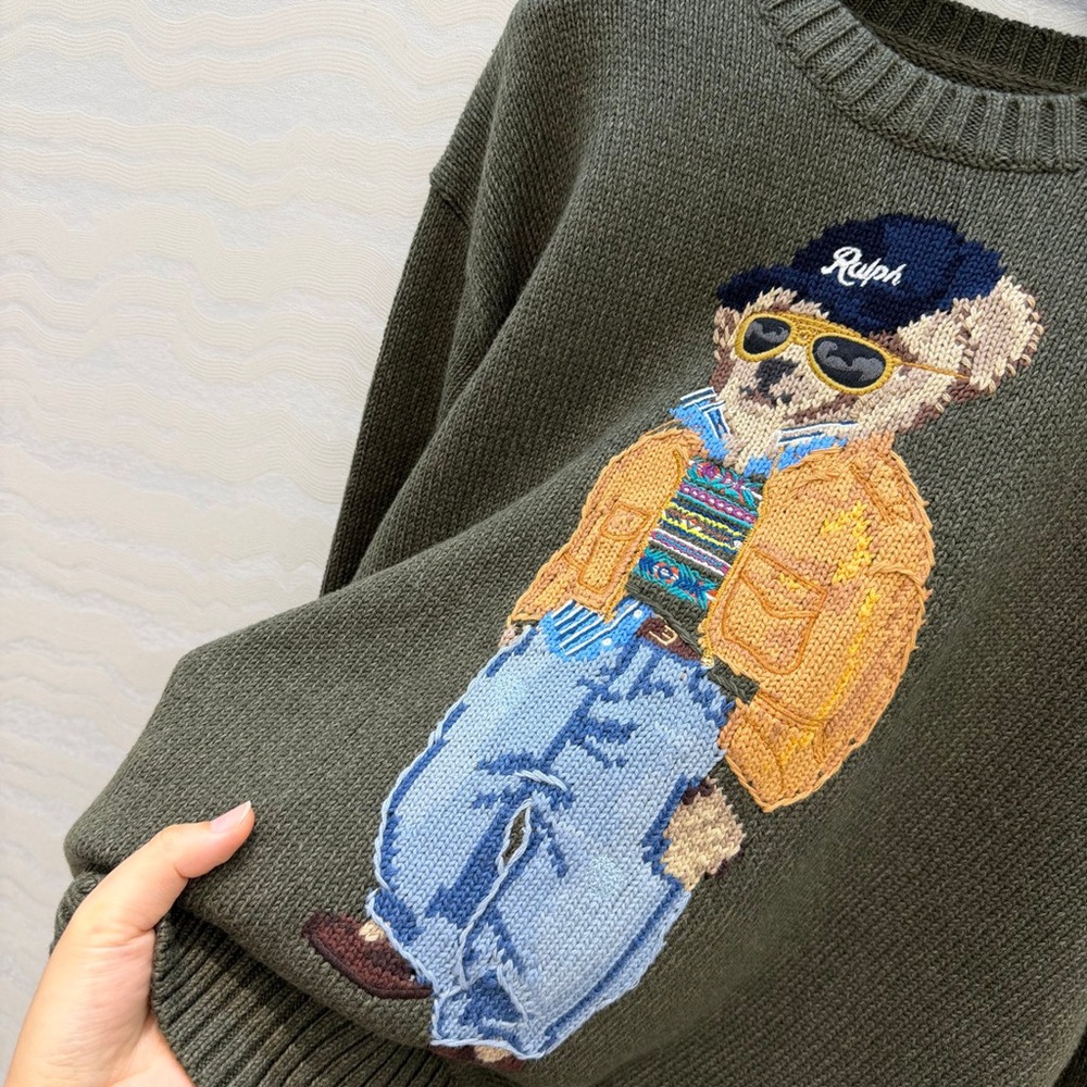 Ralph Lauren Preppy Bear Wool Blend Sweater - Picture 8 of 8